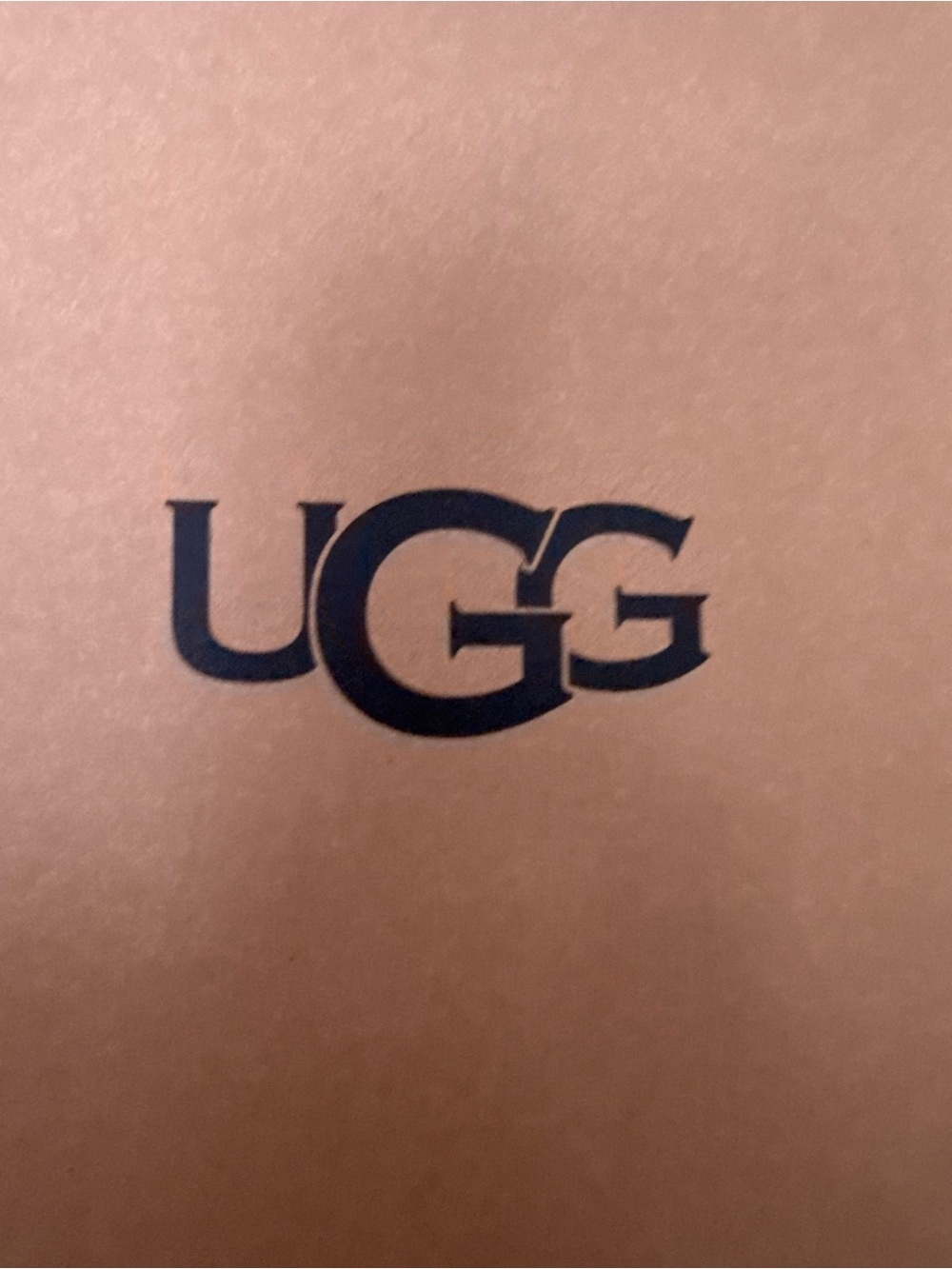UGG Black Logo on Tan Box